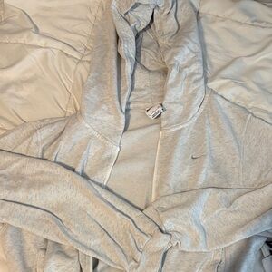 Nike Light Gray Hoodie with Zip